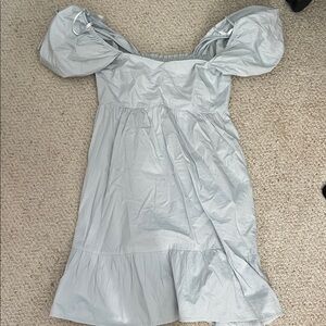 Elegant Light Gray Off-Shoulder Dress